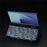 For Samsung Galaxy Z Fold5 5G Case Geometric Pixel Pattern Kickstand Foldable PC Phone Cover with Stylus - Blue - 4