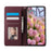 For Samsung Galaxy A57 5G Case RFID Blocking Wallet Stand Rhombus Leather Cover with Wrist Strap - Red - 2