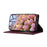 For Samsung Galaxy S26 Ultra Case RFID Blocking Wallet Stand Rhombus Leather Phone Cover with Wrist Strap - Red - 3
