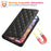For Samsung Galaxy S26 Case RFID Blocking Wallet Stand Rhombus Leather Cover with Wrist Strap - Black - 5