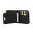 For Samsung Galaxy A57 5G Case Card Holder Kickstand Leather + TPU Phone Cover with Shoulder Strap - Black - 5