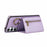 For Samsung Galaxy S26 Leather Back Cover Zipper Wallet Kickstand Phone Case with Shoulder Strap - Purple - 2