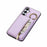 For Samsung Galaxy S26 Leather Back Cover Zipper Wallet Kickstand Phone Case with Shoulder Strap - Purple - 4