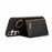 For Samsung Galaxy S26+ Leather Back Cover Zipper Wallet Kickstand Phone Case with Shoulder Strap - Black - 2
