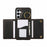 For Samsung Galaxy S26+ Leather Back Cover Zipper Wallet Kickstand Phone Case with Shoulder Strap - Black - 4