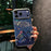 For iPhone 17 Pro Max Case Compatible with MagSafe Starry Mountain Series Pixel Style Gradient Design TPU + PC Phone Cover - Navy Blue - 1