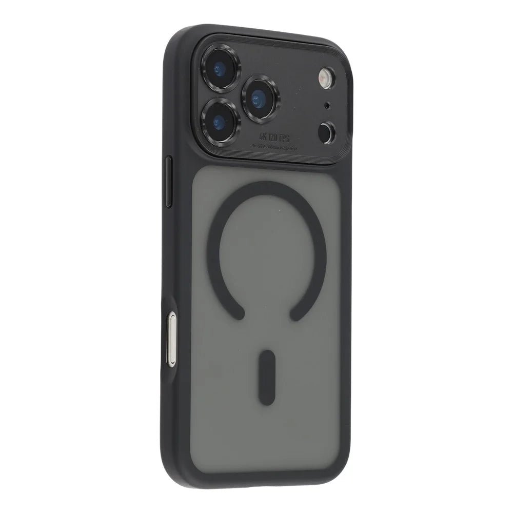 For iPhone 18 Pro / 17 Pro Case with Detachable Camera Cover Skin Touch TPU PC Phone Cover Compatible with MagSafe - Black - 1