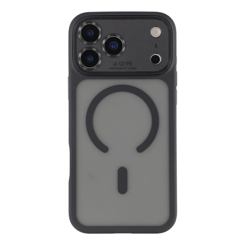 For iPhone 18 Pro / 17 Pro Case with Detachable Camera Cover Skin Touch TPU PC Phone Cover Compatible with MagSafe - Black - 2