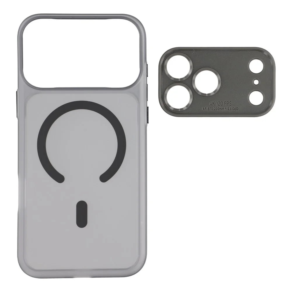 For iPhone 18 Pro Max / 17 Pro Max Case with Detachable Camera Cover Skin Touch Matte PC Phone Cover Compatible with MagSafe - Black - 4