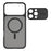 For iPhone 16 Pro Max Case with Detachable Camera Cover Skin Touch TPU PC Phone Cover Compatible with MagSafe - Black - 4
