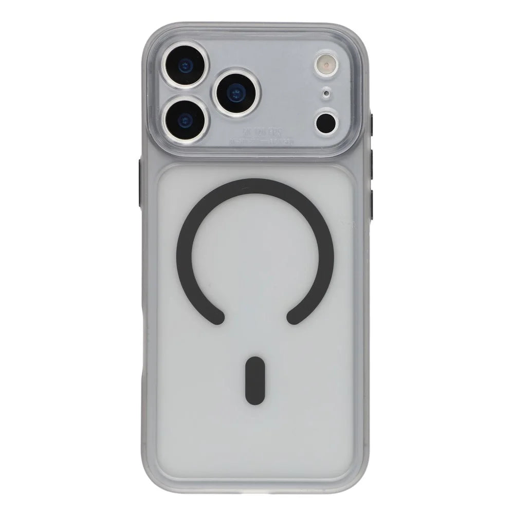 For iPhone 17 Pro Case with Translucent Detachable Camera Cover Skin Touch Matte PC Phone Cover Compatible with MagSafe - Transparent Black - 2