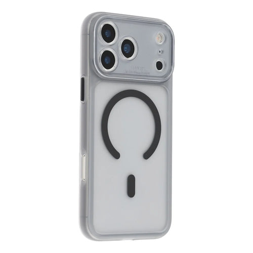 For iPhone 18 Pro Max / 17 Pro Max Case with Translucent Detachable Camera Cover Skin Touch Matte PC Phone Cover Compatible with MagSafe - Transparent Black - 1