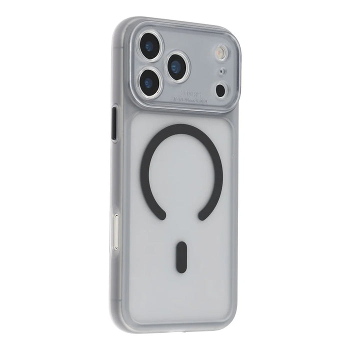 For iPhone 18 Pro Max / 17 Pro Max Case with Translucent Detachable Camera Cover Skin Touch Matte PC Phone Cover Compatible with MagSafe - Transparent Black - 1