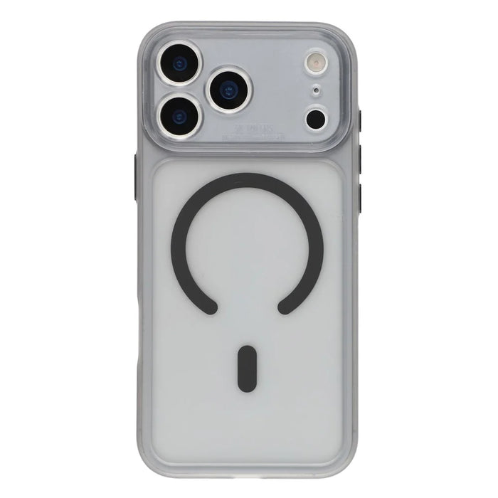 For iPhone 18 Pro Max / 17 Pro Max Case with Translucent Detachable Camera Cover Skin Touch Matte PC Phone Cover Compatible with MagSafe - Transparent Black - 2