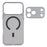 For iPhone 18 Pro Max / 17 Pro Max Case with Translucent Detachable Camera Cover Skin Touch Matte PC Phone Cover Compatible with MagSafe - Transparent Black - 4