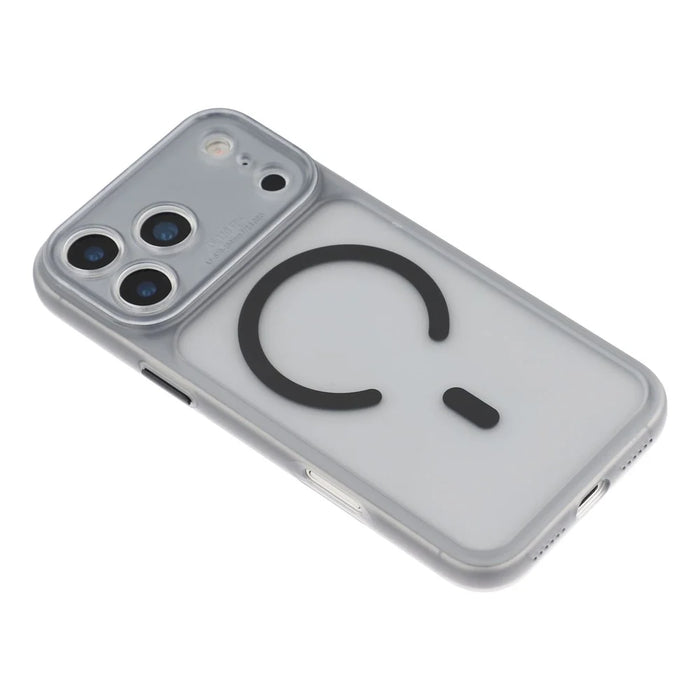 For iPhone 18 Pro Max / 17 Pro Max Case with Translucent Detachable Camera Cover Skin Touch Matte PC Phone Cover Compatible with MagSafe - Transparent Black - 5