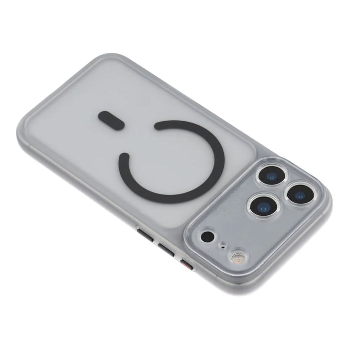 For iPhone 18 Pro Max / 17 Pro Max Case with Translucent Detachable Camera Cover Skin Touch Matte PC Phone Cover Compatible with MagSafe - Transparent Black - 6