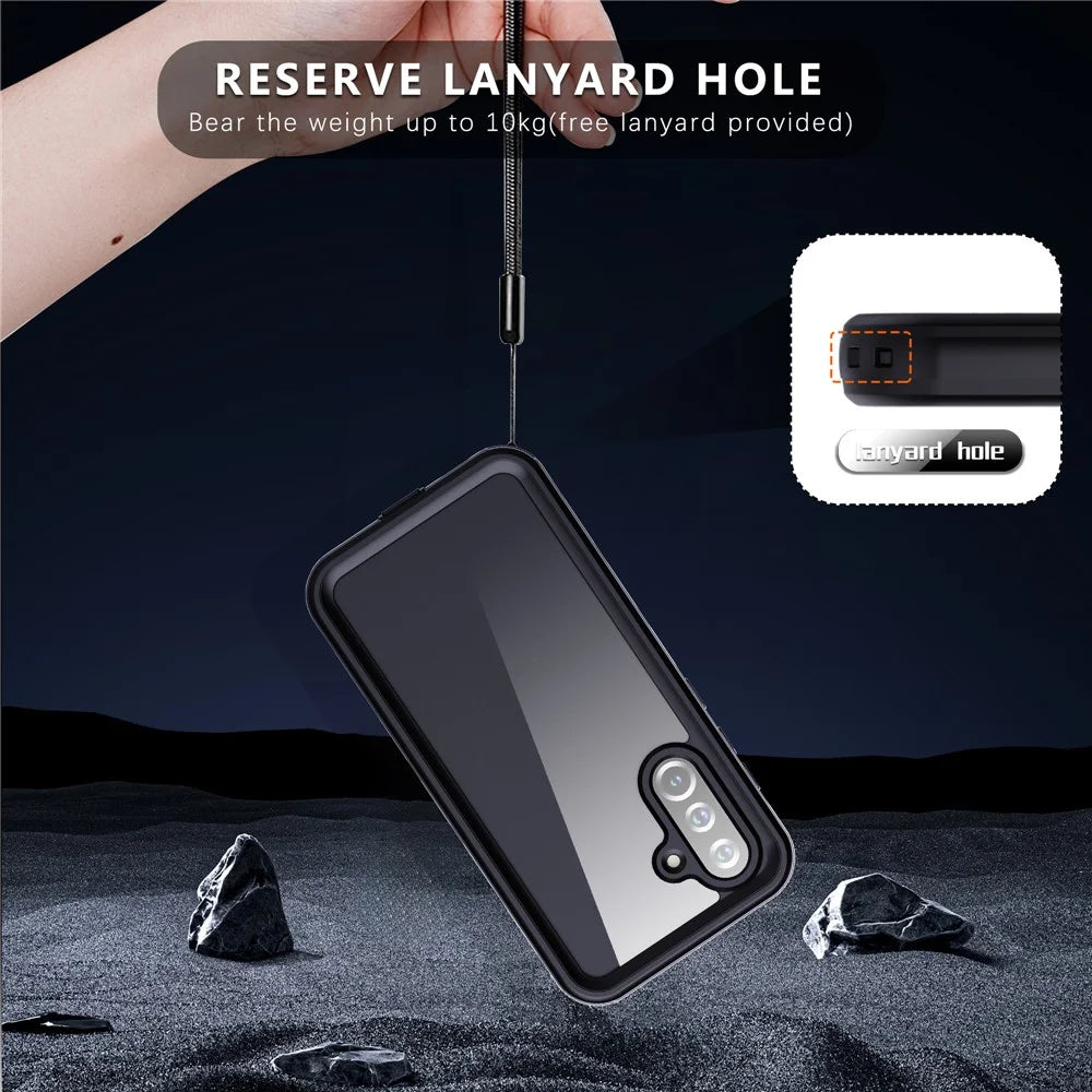 REDPEPPER A Series For Samsung Galaxy A37 5G / A36 5G Case Clear Back IP68 Waterproof Phone Cover - Black - 7