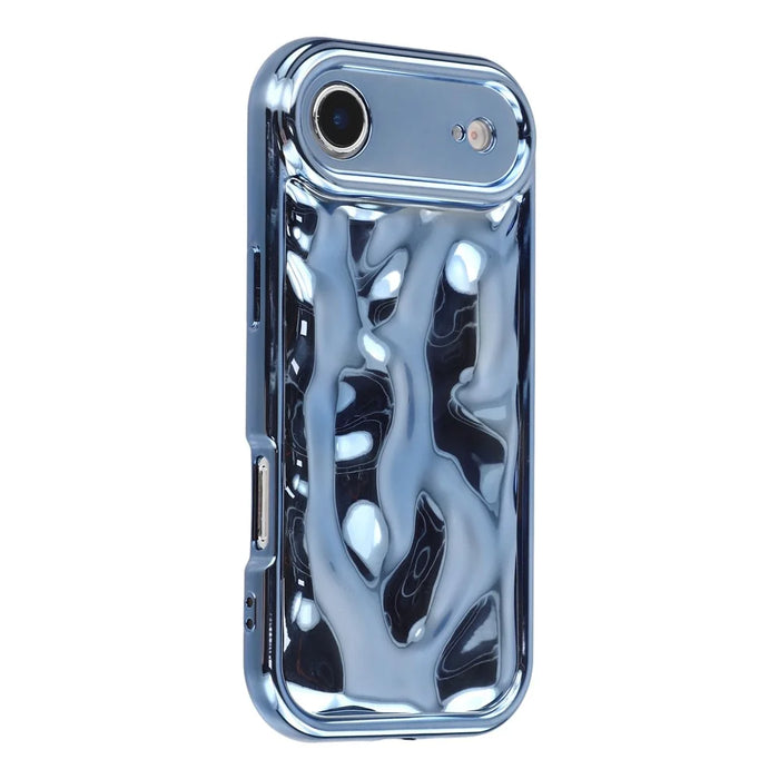 For iPhone Air Case Electroplated TPU Shell Meteorite Texture Phone Cover - Blue - 3
