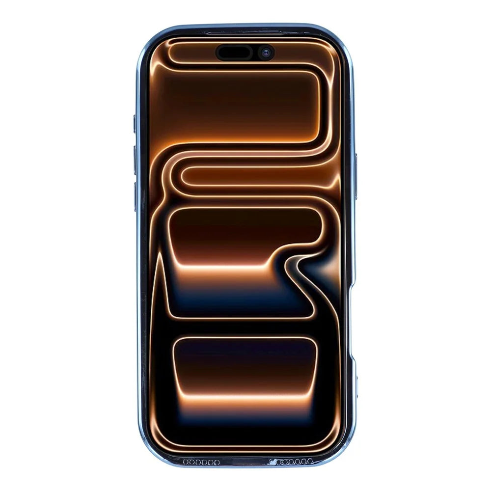For iPhone 17 Pro Max Case Electroplated TPU Shell Meteorite Texture Phone Cover - Blue - 2