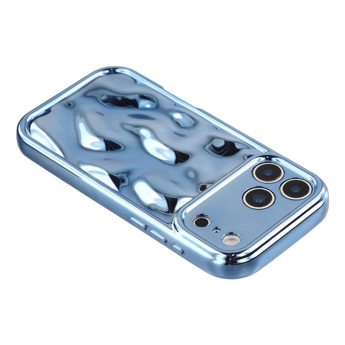 For iPhone 17 Pro Case Electroplated TPU Shell Meteorite Texture Phone Cover - Blue - 6