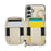 For Samsung Galaxy A57 5G Case Zipper Card Holder PU Leather Phone Back Cover with Shoulder Strap - Beige - 4