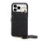 For iPhone 18 Pro Max / 17 Pro Max Case Zipper Card Holder PU Leather Phone Back Cover with Shoulder Strap - Black - 6