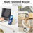 For iPhone 18 Pro Max / 17 Pro Max Case Zipper Card Holder PU Leather Phone Back Cover with Shoulder Strap - Black - 7