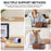 For Samsung Galaxy S26 Case Card Holder Kickstand Leather + TPU Phone Cover with Ring Holder - Brown - 5