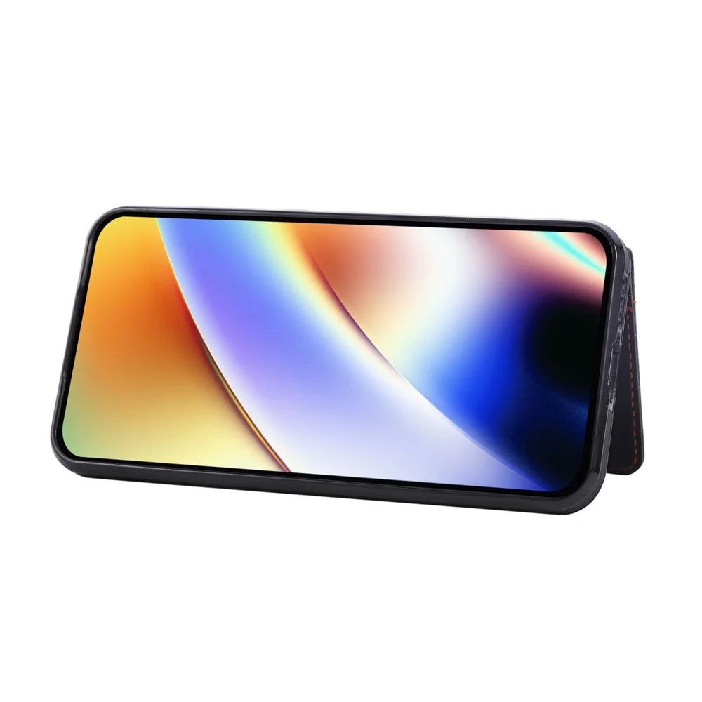 For Samsung Galaxy A37 5G Case Card Holder Kickstand Leather + TPU Phone Cover with Ring Holder - Black - 4