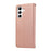 For Samsung Galaxy S26+ Case Multi Card Slots Zipper Leather Phone Cover with Wrist Strap - Rose Gold - 7