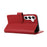 For Samsung Galaxy A57 5G Case Multi Card Slots Zipper Leather Phone Cover with Wrist Strap - Red - 4