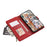 For Samsung Galaxy A37 5G Case Multi Card Slots Zipper Leather Phone Cover with Shoulder Strap  /  Wrist Strap - Red - 2