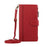 For Samsung Galaxy A37 5G Case Multi Card Slots Zipper Leather Phone Cover with Shoulder Strap  /  Wrist Strap - Red - 6