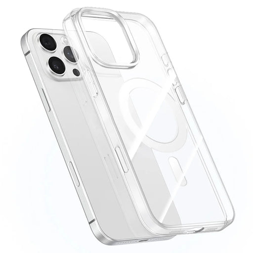 JAUCASE For iPhone 16 Pro Case Compatible with MagSafe PC Phone Cover with AI Touch Control Button - Transparent - 1