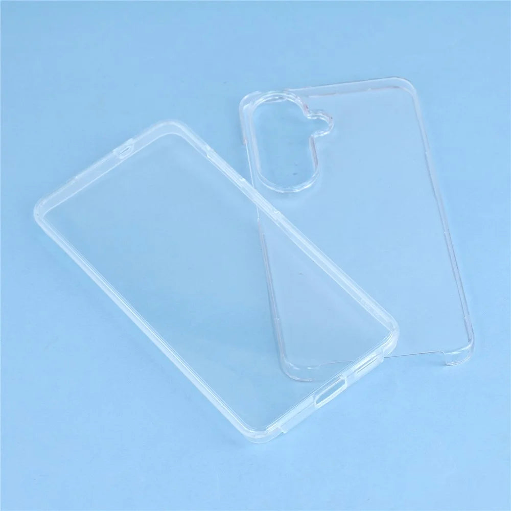 For Samsung Galaxy S26 Case TPU Frame Clear Acrylic Back Cover with PET Film - Transparent - 7