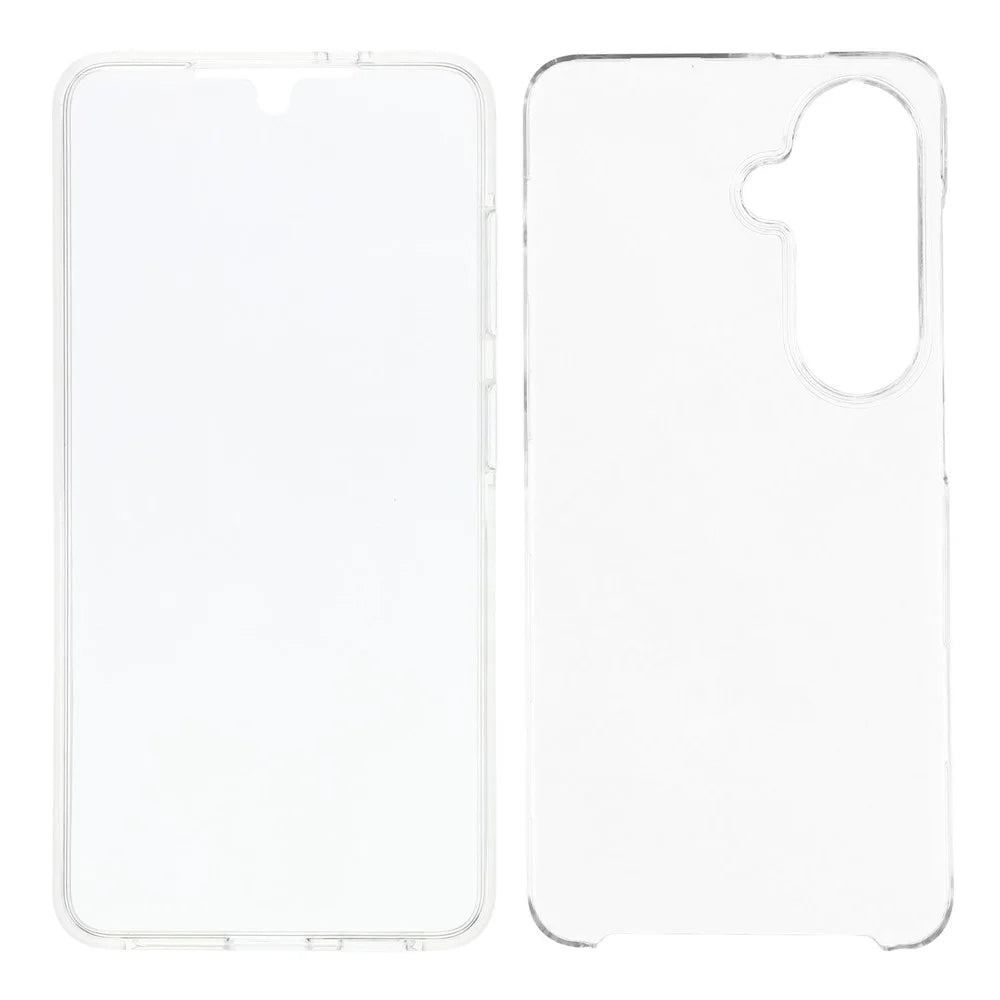 For Samsung Galaxy S26+ Case TPU Frame Clear Acrylic Back Cover with PET Film - Transparent - 2
