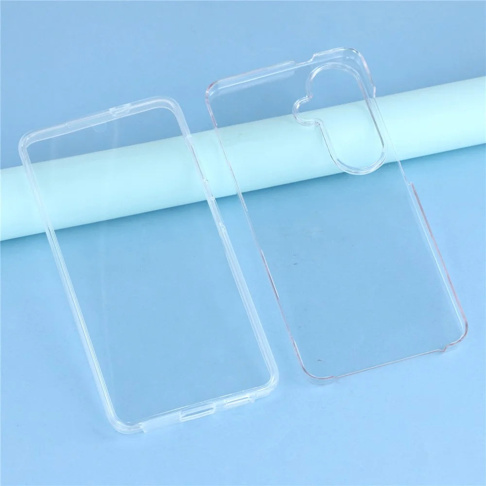 For Samsung Galaxy S26+ Case TPU Frame Clear Acrylic Back Cover with PET Film - Transparent - 6