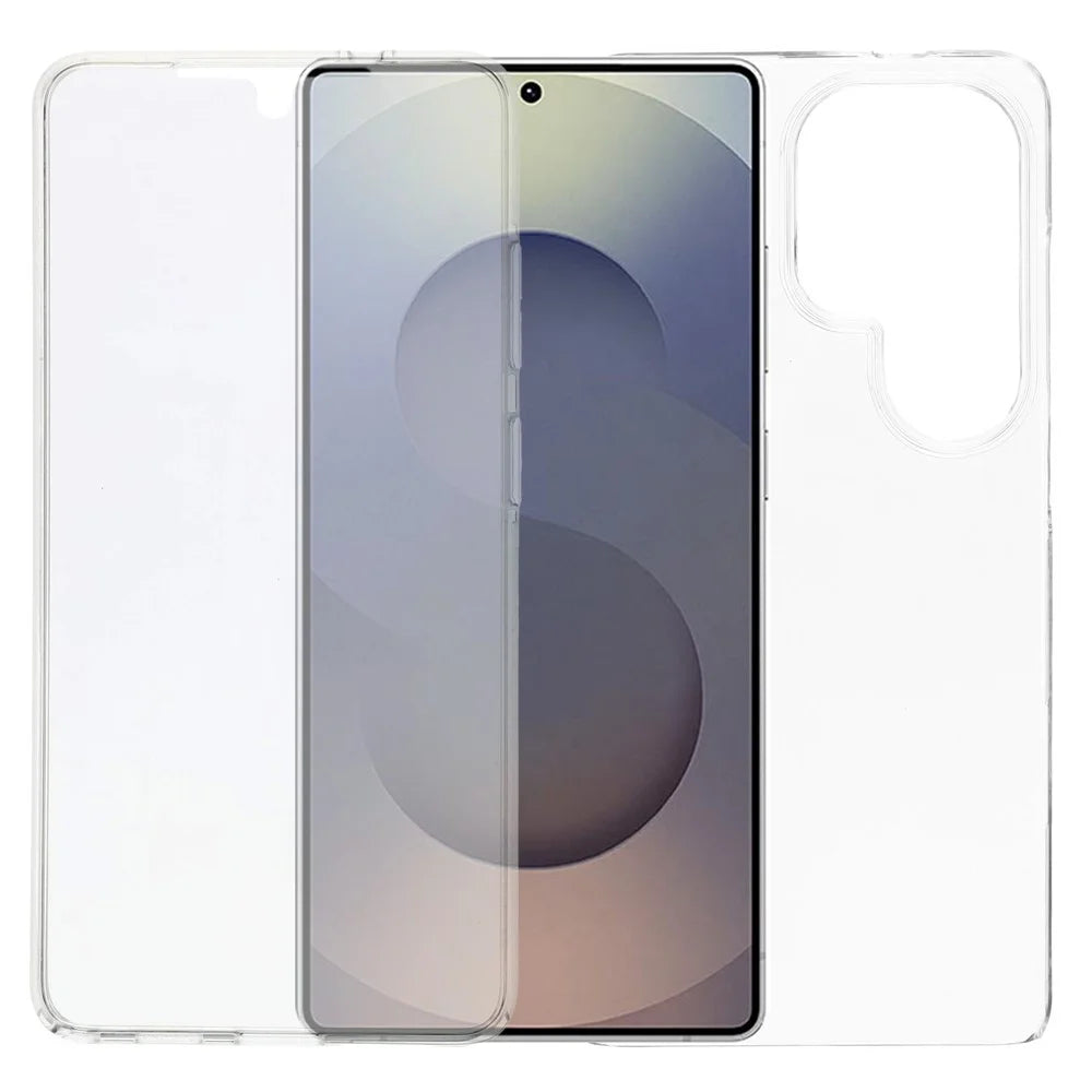 For Samsung Galaxy S26 Ultra Case TPU Frame Clear Acrylic Back Cover with PET Film - Transparent - 1