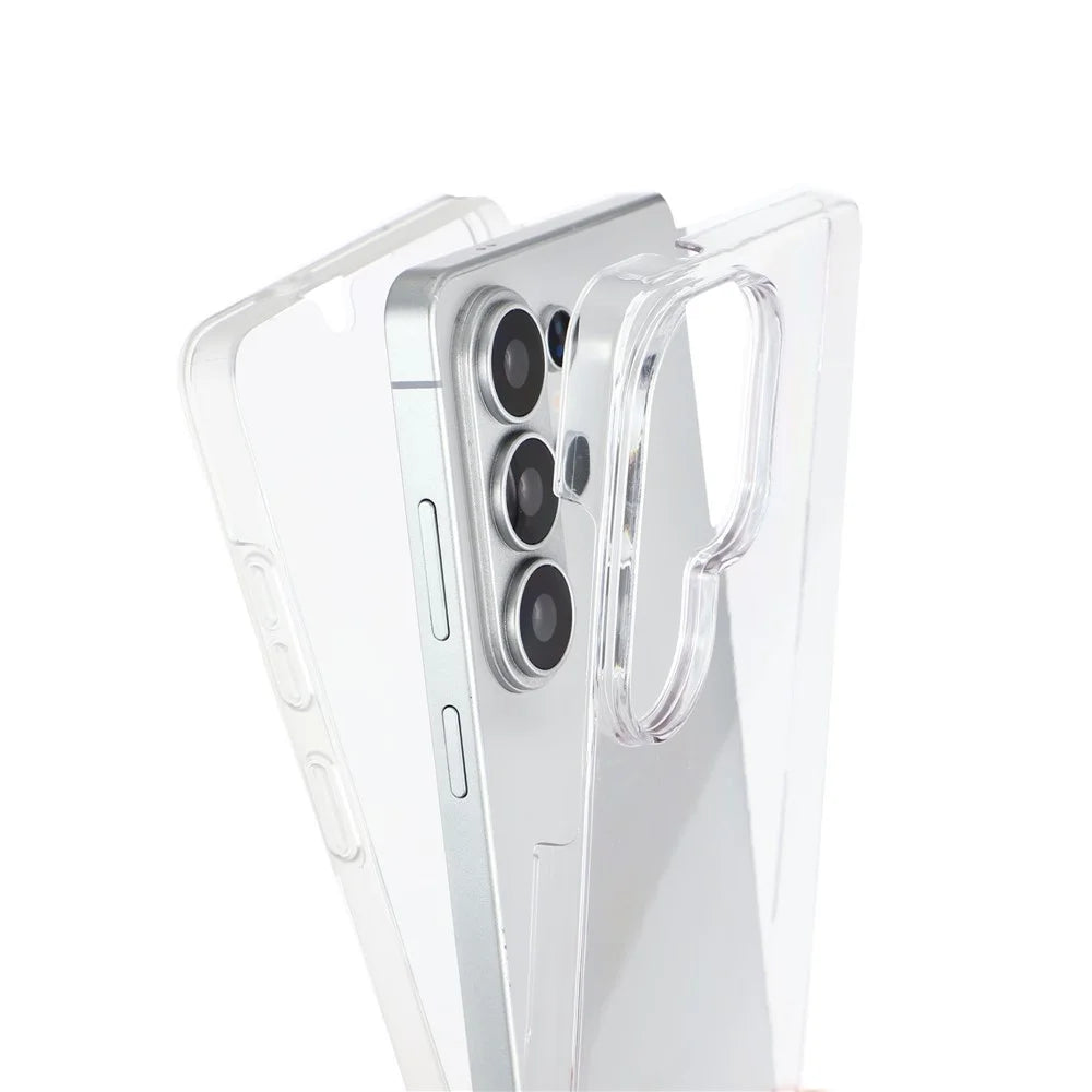 For Samsung Galaxy S26 Ultra Case TPU Frame Clear Acrylic Back Cover with PET Film - Transparent - 5