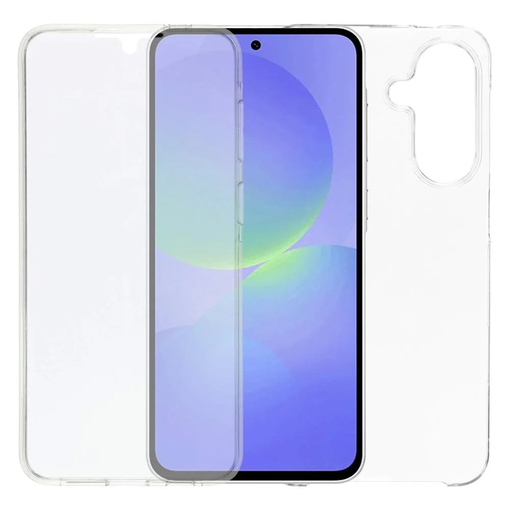 For Samsung Galaxy A37 5G Case TPU Frame Clear Acrylic Back Cover with PET Film - Transparent - 1