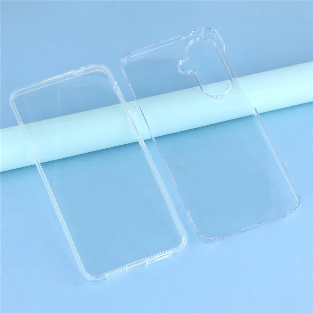 For Samsung Galaxy A37 5G Case TPU Frame Clear Acrylic Back Cover with PET Film - Transparent - 6