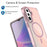 For Samsung Galaxy A37 5G Magnetic Case Cute Fluorescent Design TPU Phone Back Cover - Pink - 5