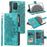 For Samsung Galaxy A51 4G SM-A515 PU Leather Phone Case Mandala Flower Imprinted Shockproof Cover Magnetic Clasp Multi Card Slot Phone Shell with Zippered Wallet / Strap - Green - 1