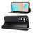 For Samsung Galaxy S25 FE Case Crazy Horse Texture Split Leather Wallet Phone Cover - Black - 2