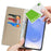 For Samsung Galaxy S26 Wallet Case Genuine Cow Leather Phone Cover Litchi Texture - Sky Blue - 5