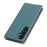 For Samsung Galaxy S26 Wallet Case Genuine Cow Leather Phone Cover Litchi Texture - Sky Blue - 6