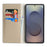 For Samsung Galaxy S26 Ultra Wallet Case Genuine Cow Leather Phone Cover Litchi Texture - Sky Blue - 2
