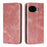 For Google Pixel 10a Case PU Leather Calf Textured Magnetic Closing Smart Phone Cover - Rose Gold - 1