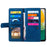 Anti-Fall Phone Case for Samsung Galaxy S23+ Shockproof Leather Cover Multi Card Slot Phone Shell with Zipper Wallet / Strap - Blue - 2